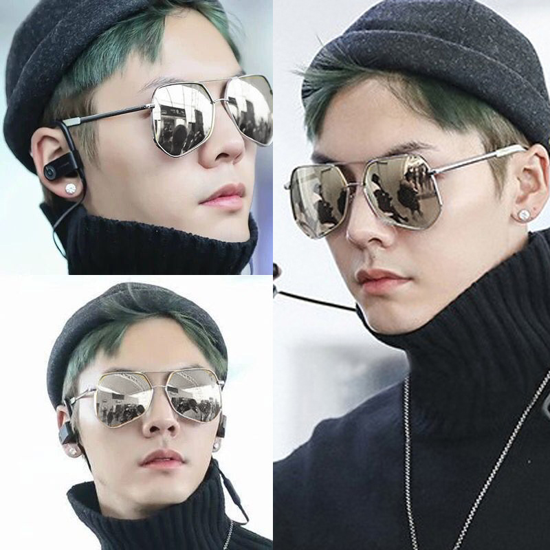 2018 New Style Sunglasses, Trendy and Unique Aviator Sunglasses for Men, Suitable for Driving and Nearsightedness