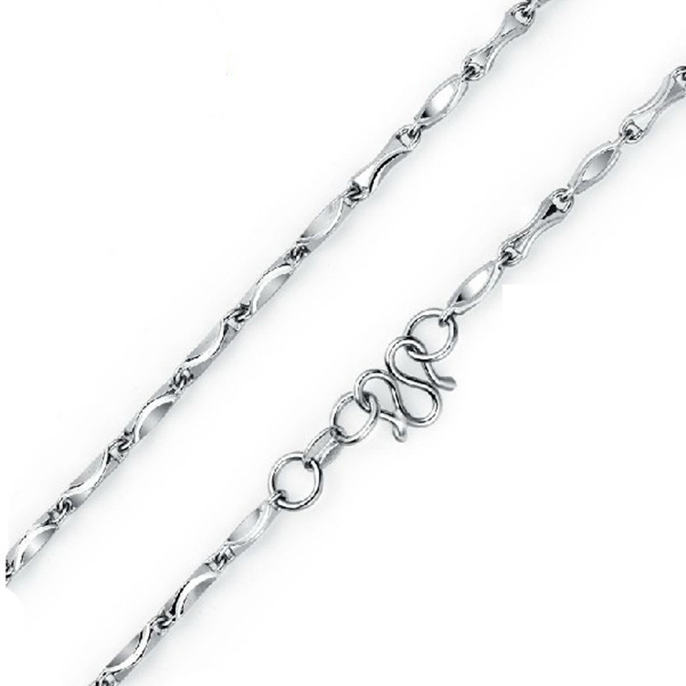 Factory Direct copper silver-plated necklace for women South Korea Korean style silver jewelry short clavicle chain retro ingot chain