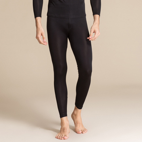 Autumn new men's silk knitted warm trousers mulberry silk comfortable thin leggings underpants slim autumn trousers