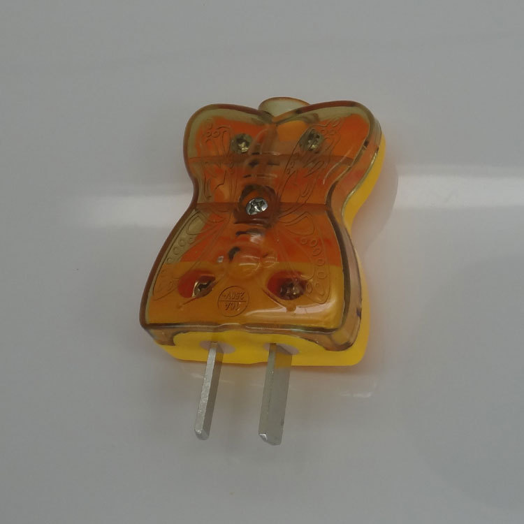 连体铜片透明盖扦子 恒兴泰046蝴蝶型转动加厚1.5一体铜片二插头