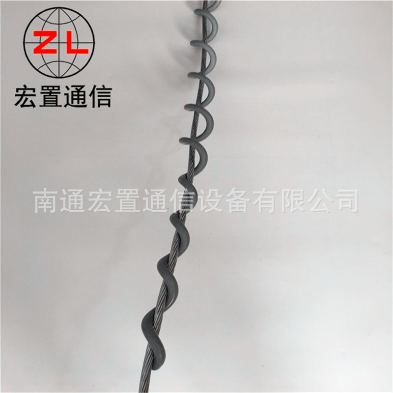 温州塑料防振鞭金具 ADSS光缆螺旋减振鞭