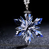 Transport, pendant, decorations, men's high-end crystal, “Frozen”, with snowflakes