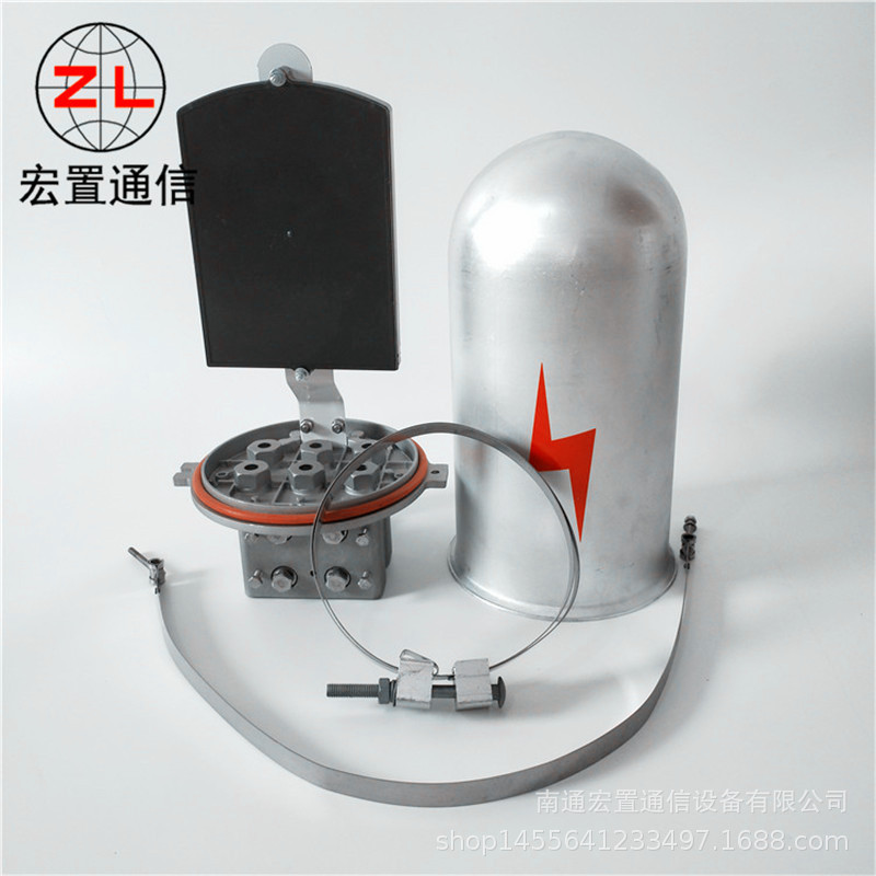 4通型光缆接头盒 角钢塔用48芯二进二出接续盒 OPGW光缆金具