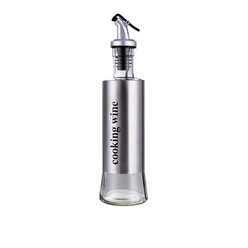 New creative stainless steel seasoning bottle leak-proof soy sauce bottle kitchen seasoning set home kitchen glass oil pot