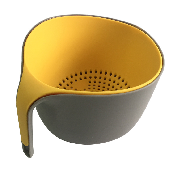 Cesta de drenaje de doble capa de calidad alimentaria, colador de plástico para fregadero, cesta de almacenamiento para verduras y frutas, juego de 2 piezas, estante de almacenamiento con drenaje