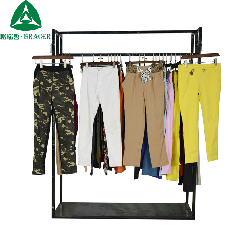 厂家旧衣服旧服装直销坦桑尼亚used pants直筒低腰破洞休闲裤女