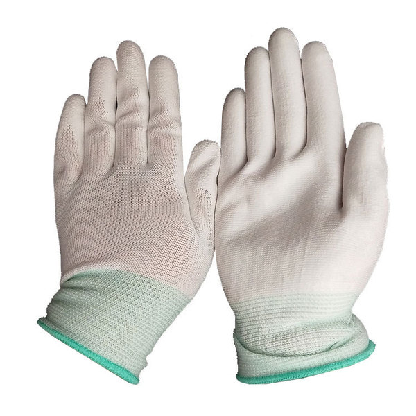 Longlida 13 needle nylon white PU coated palm gloves 7#8#9# color…
