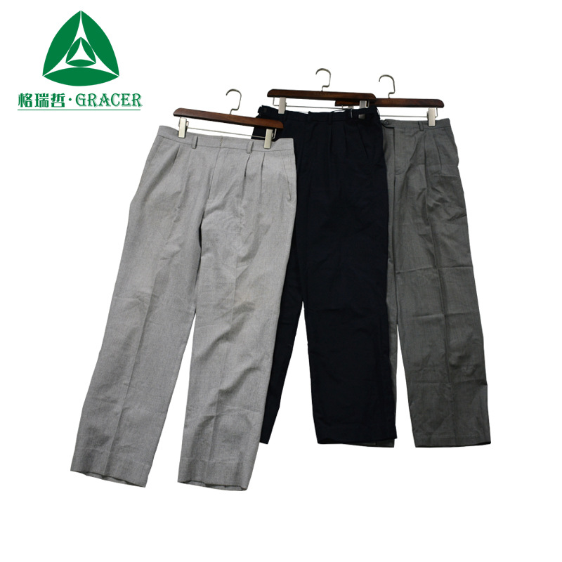 广州旧衣服服装工厂tropical pants职业装男式西裤热销非洲摆地摊