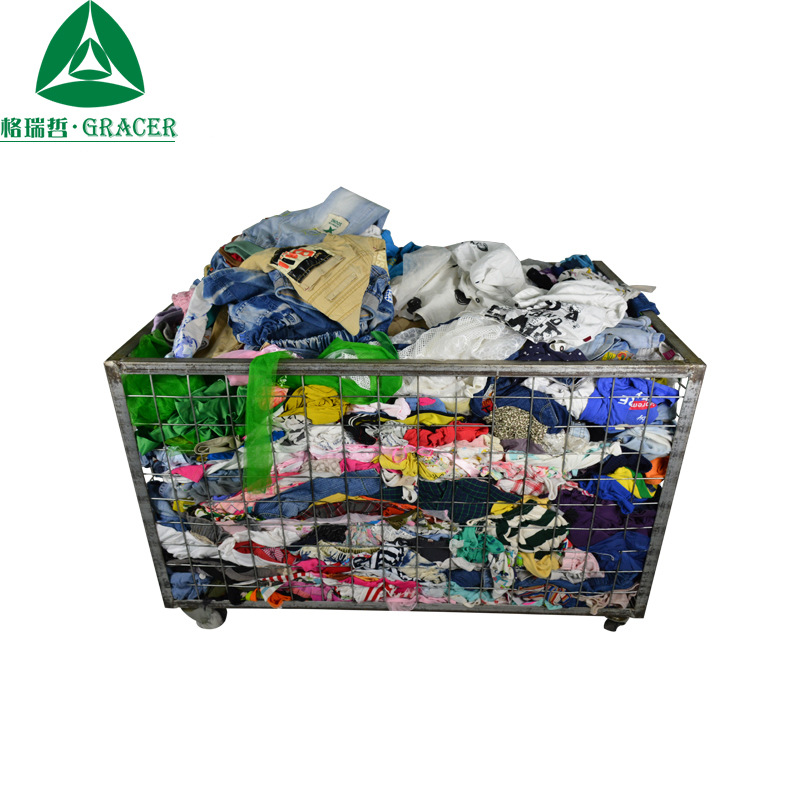 小孩衣服旧衣服批发A30 厂家杂款圆点甜美二手童裙直销刚果金缅甸