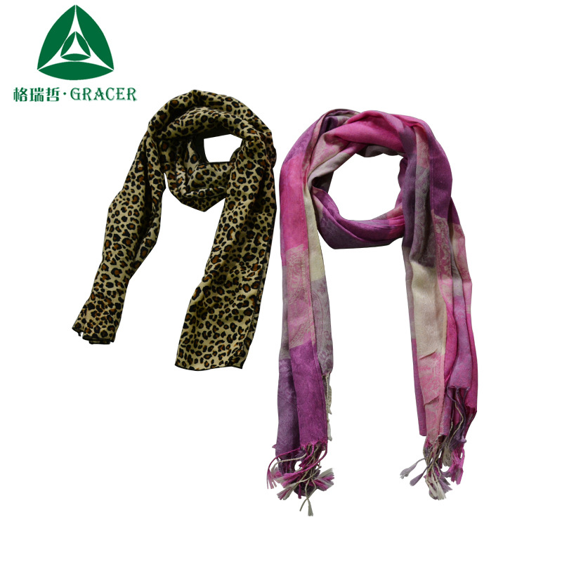 格瑞哲杂款扎染卷边三角头巾 100kg包装 夏季纯色锦纶丝装饰丝巾