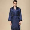 Blue bathrobe, shorts