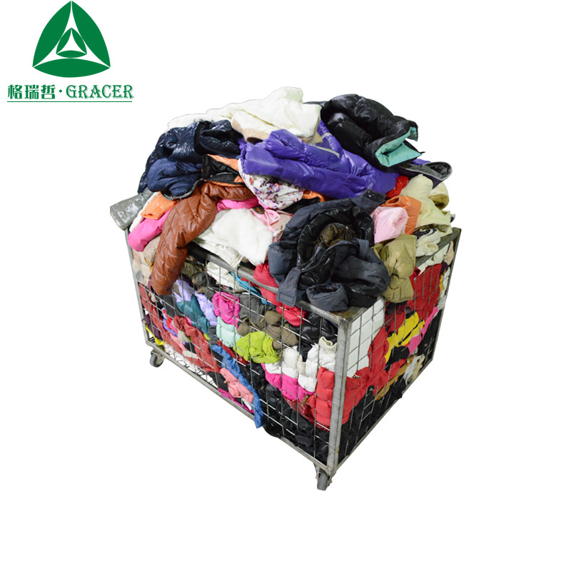 厂家直销旧外套old clothing秋冬软妹粉红甜美风夹克棉服出口南美