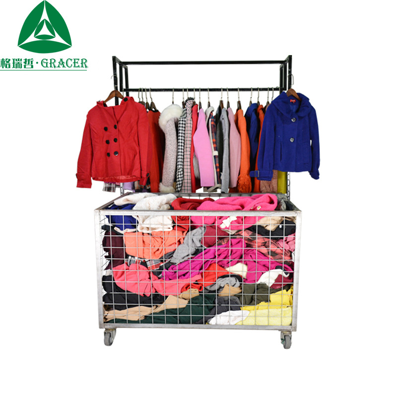 2018春装韩版女装短款小个子呢子大衣八九成新毛呢外套出口非洲