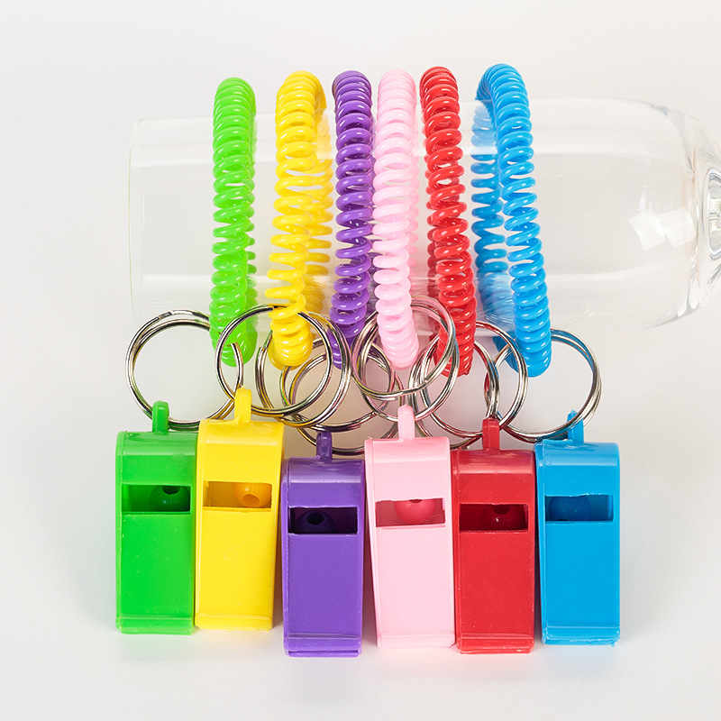 Colorful Spring Whistle 6-Colorful Plastic Spring Whistle Kidsren's Toys Cross-Border Amazon Manufacturer