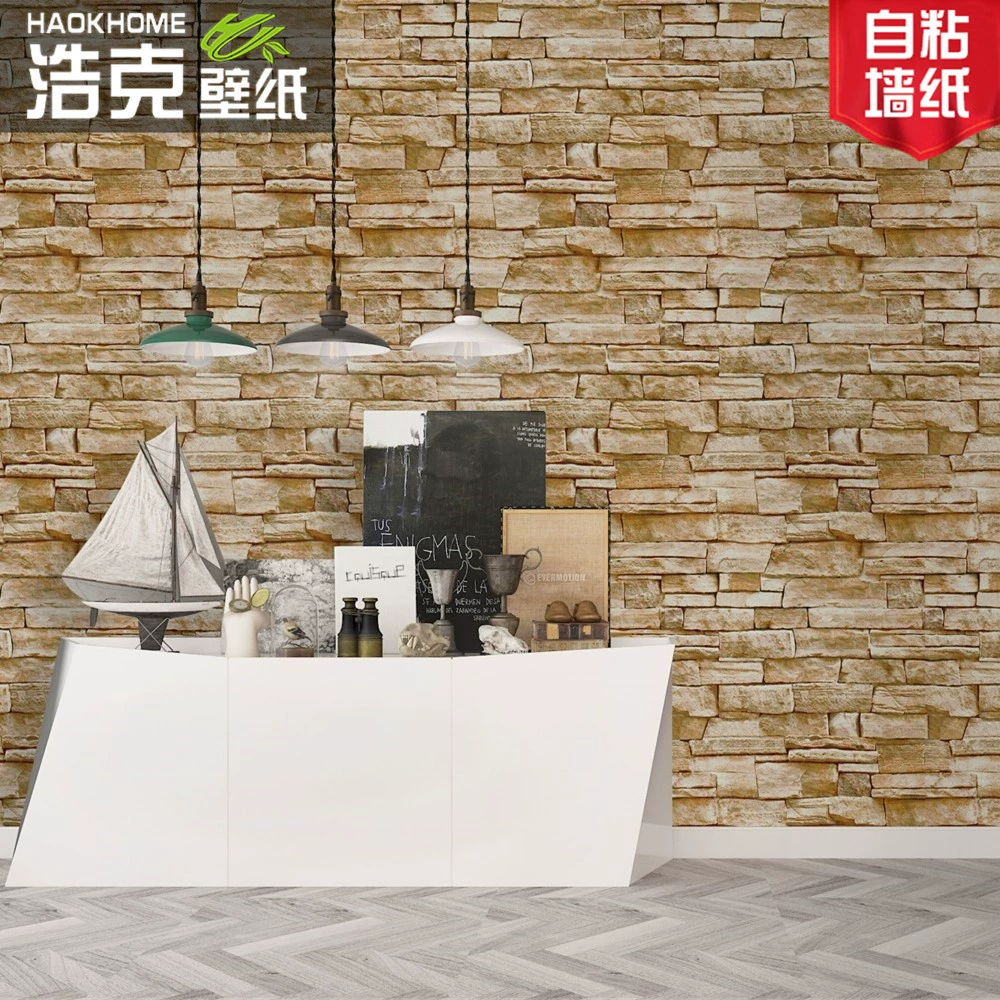 Ностальгический ретро-стиль 3D трехмерные настенные обои с кирпичным/каменным рисунком, для ресторана, парикмахерской, магазина одежды, общежития