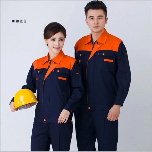 Men's Spring and Autumn Workwear Set Long Sleeve Durable Decorative Automotive Repair Engineering Uniform Factory Workshop Top Workwear Protective Clothing