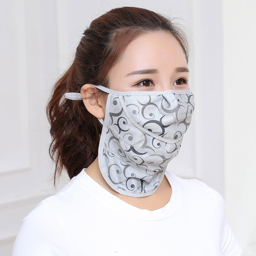Ice silk cycling sun protection, summer fashionable breathable windproof mask, outdoor adjustable UV protection