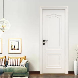 New Chinese Style Indoor Room Door Mdf Paint-Free Door Complete Set of Customizable Indoor Door Household Molded Board Set Door