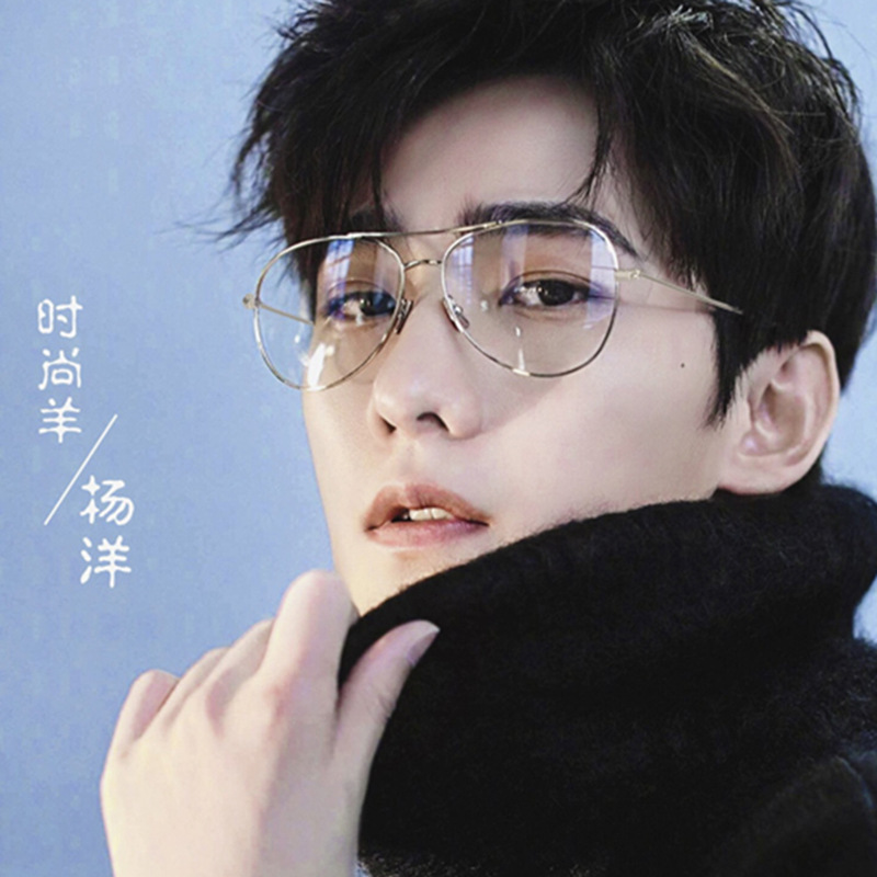 Cyber Celebrity Frame Toad Mirror Glasses Frame Women's Trendy Retro Ultra Light Flat Mirror Men's and Women's Korean Style Glasses Frame