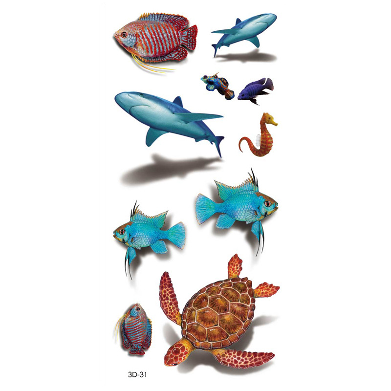 Rosa tatuaje pegatinas 3D TikTok Net color rojo impresión tatuaje pegatinas mariposa flor impermeable tatuaje pegatinas