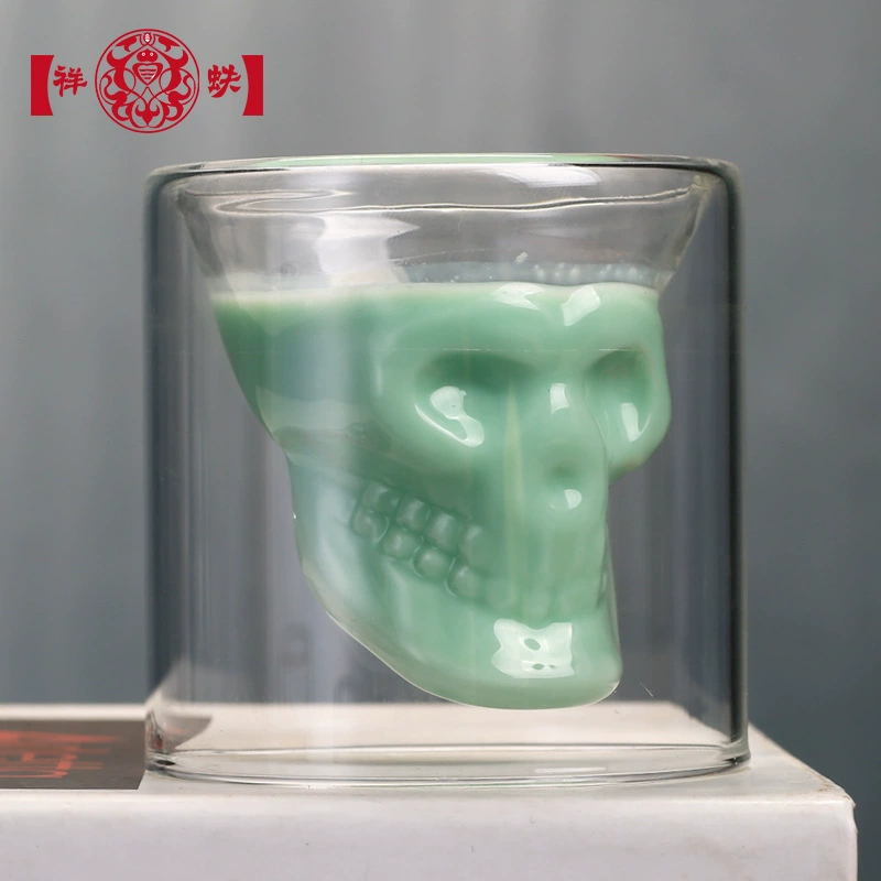 Двойная чашка Skull Wine Glass (Hejian Borui), прозрачная, 25–250 мл