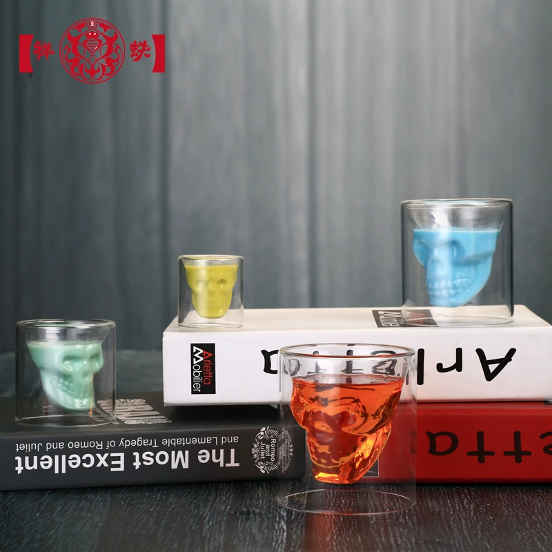 Двойная чашка Skull Wine Glass (Hejian Borui), прозрачная, 25–250 мл