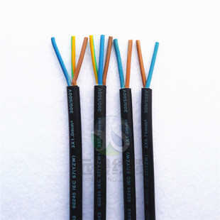 華聲電線電纜兩芯三芯國標3C0.75 1.0平方路燈電源線工礦燈橡膠