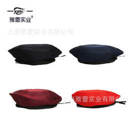 夏季网眼透气保安贝雷帽水兵舞广场舞针织贝蕾帽儿童演出蓓蕾帽子