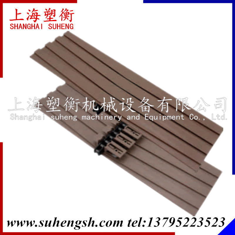 1873-K2400无缝转弯链 螺旋塑料平顶链板 加胶防滑扣链式刚基链