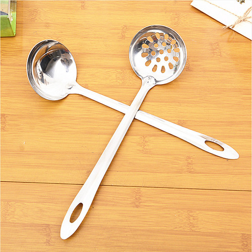 7-inch 1cm thick non-magnetic stainless steel soup spoon hot pot spoon colander spoon