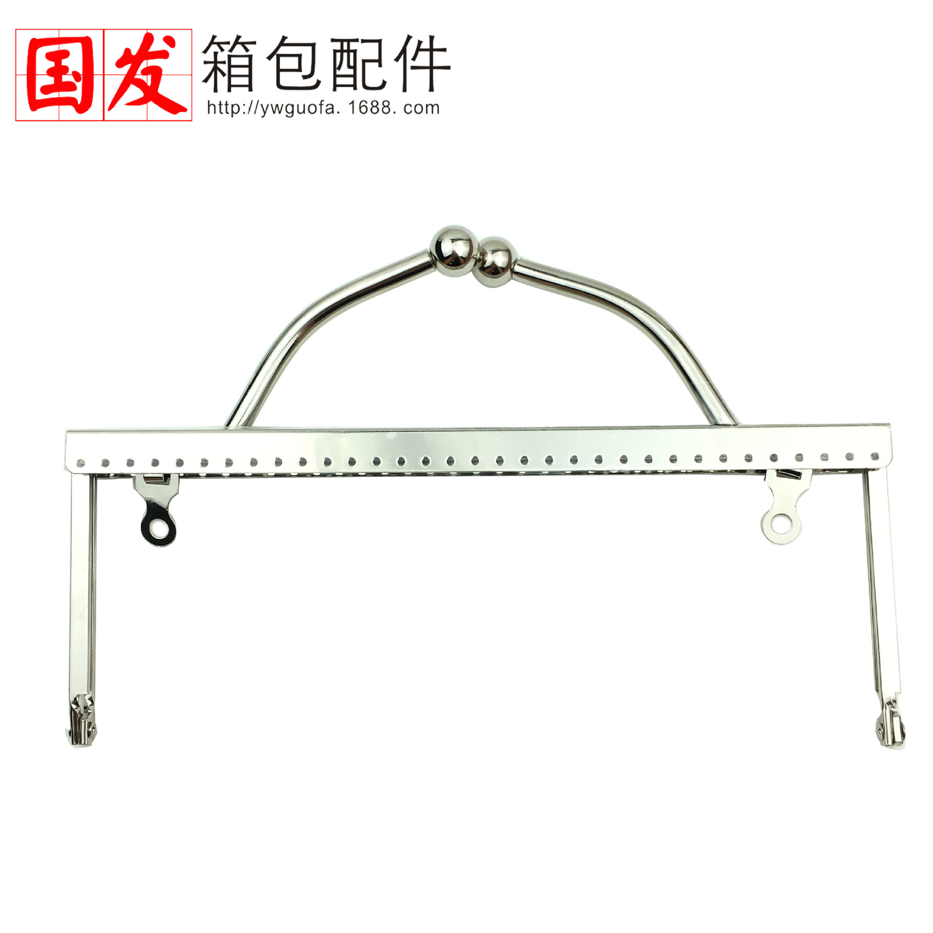 No en stock: 20cm pie de anclaje liso fijo manejo de oro agujero de alfiler accesorios de bolsas DIY