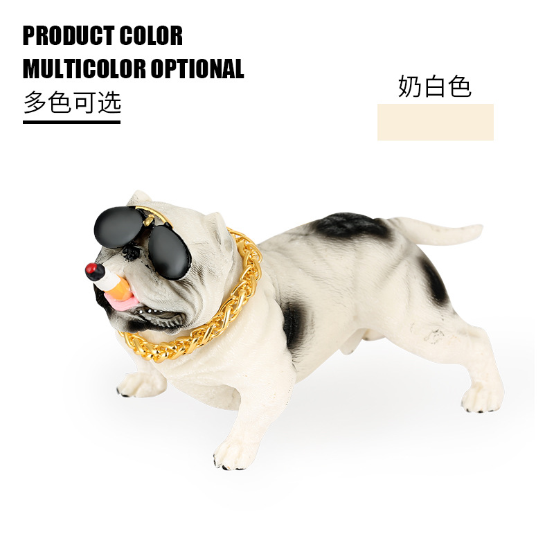 Decoración del coche creativo francés cubo matón perro lindo suministros decoración del coche decoración interior del coche muñeca del perro