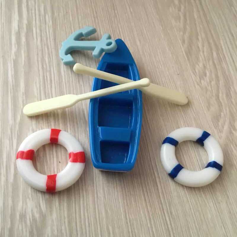 Moss Micro-Landscape Succulent Plant Ornaments Boats and Paddles Small Ornaments DIY Exquisite Boat Ornaments