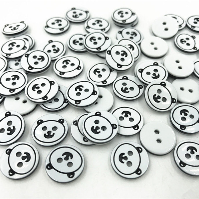 纽扣扣子专卖树脂两眼服装辅料儿童钮扣卡通激光熊头扣13mm