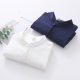Factory direct Japanese Literature and Art small fresh double cotton yarn soft skin-friendly long sleeve shirt cotton white shirt Women