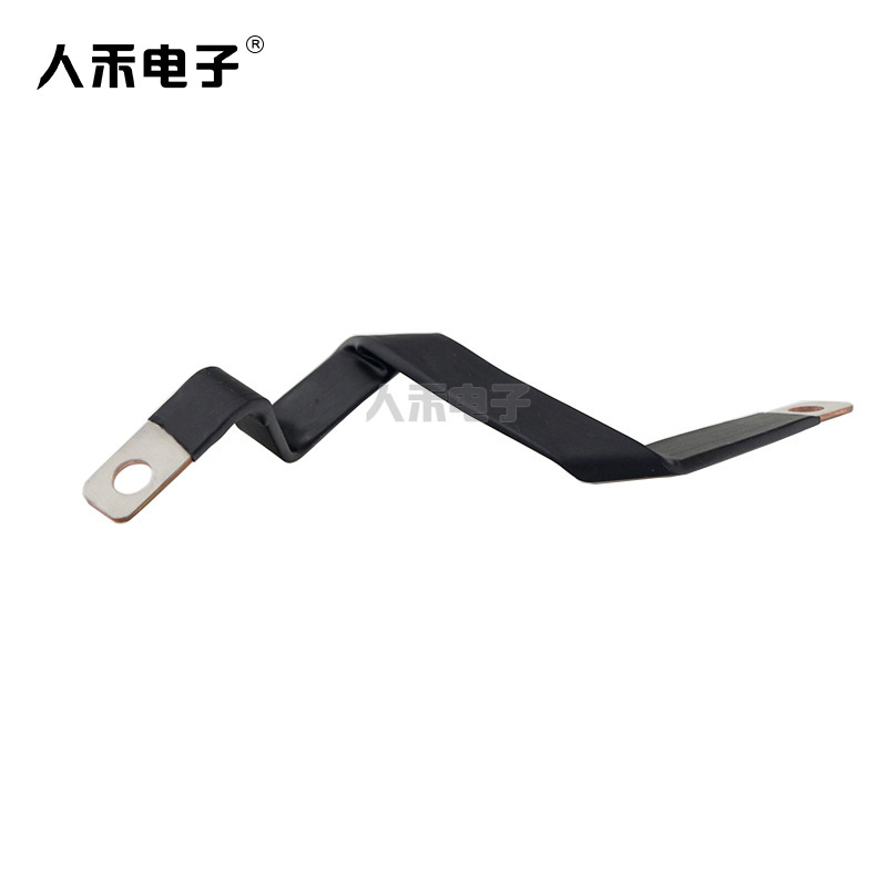 人禾电子柔性导电母线铜排正负极软铜箔连接金属铜箔连接绝缘热缩