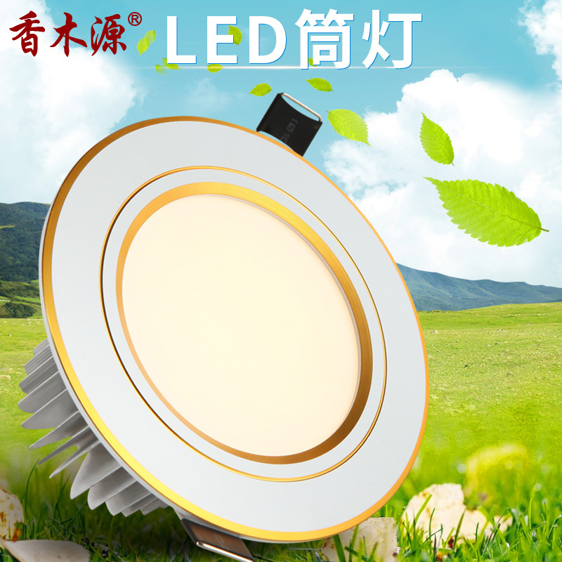 led筒灯嵌入式射灯超薄3w客厅过道办公室天花板天花灯孔筒灯5063