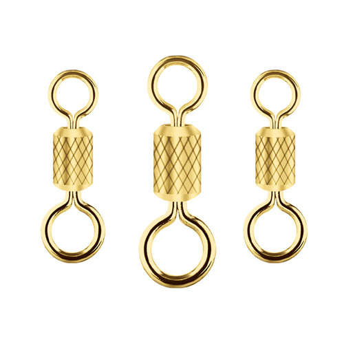 Fishing Accessories Swivel Ring, Pressed Gold Color Mother and Son Ring, Fishing Gear Accessories High Tension High-Speed Competitive Black Pit Eight-Shaped Ring