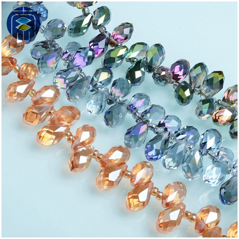Water-Drop Crystal Beads (Yisuozhu) 6×12 mm, AB & Transparent Colors, DIY Jewelry Supplies