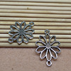 Retro metal pendant, accessory handmade, flowered