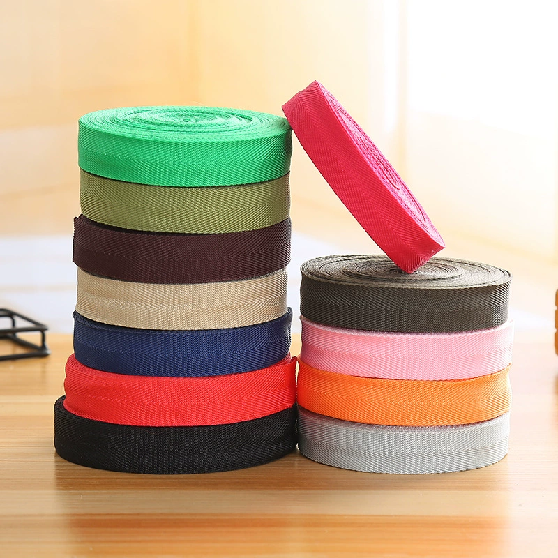 Полипропиленовая лента Цвет одежды Край PP Черная сумка Лента 600D Елочка Пояс 2 см 2,2 см 2,5 см