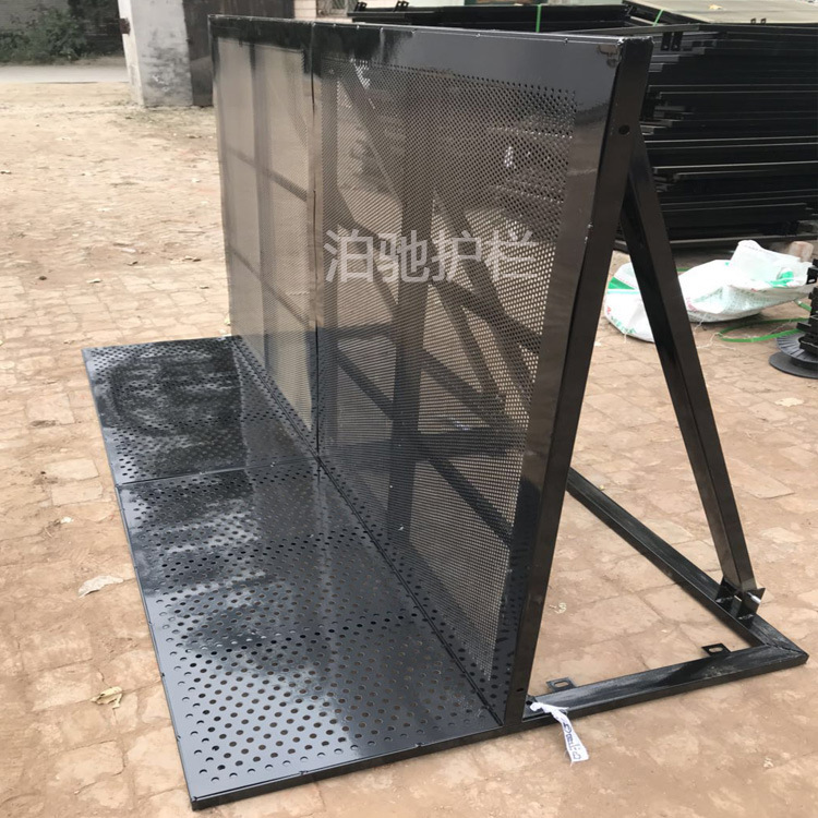 黒色防爆鉄馬卸売りコンサートガードレール折り畳み可能鉄馬防爆柵コンサート囲い|undefined