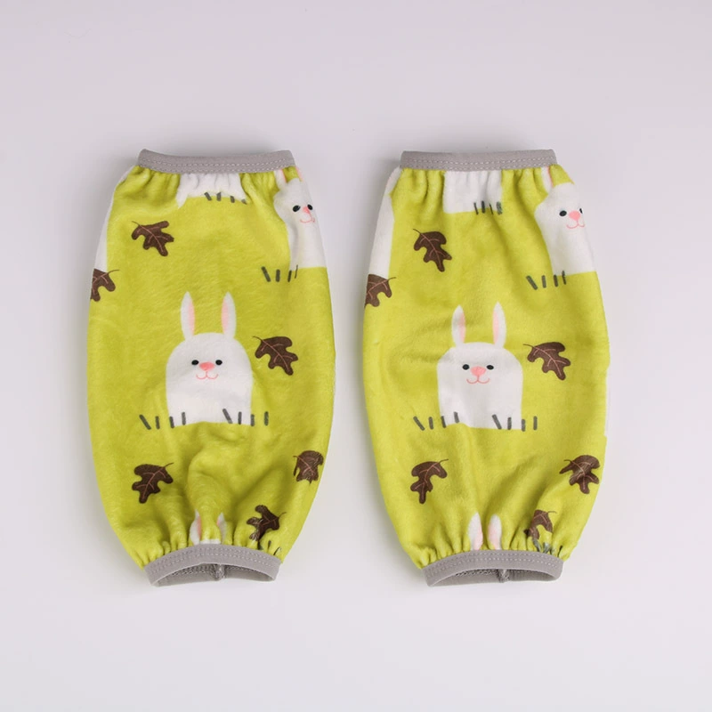 New summer style children's cartoon sleeve protectors baby crystal fleece knit sleeve covers outdoor waterproof stain-resistant infant/outdoor sport sleeves