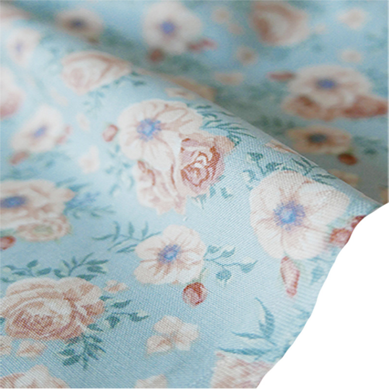 Jinhao tela de bordado material DIY tela de tela de tela de algodón para el hogar tela floral prenda impresión de tela