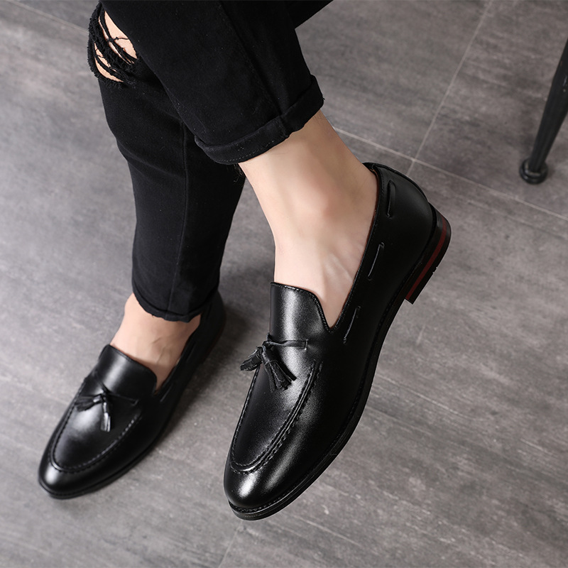 Men's casual leather shoes bean shoes_voghion.com