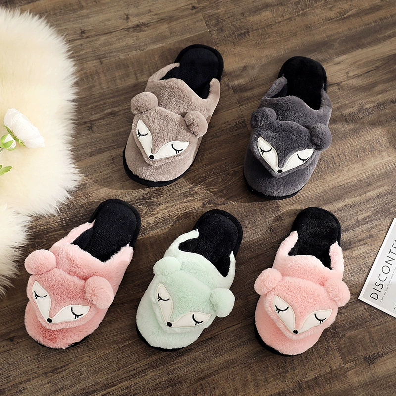 Хлопковые тапочки, женские осенне-зимние теплые плюшевые тапочки с милыми героями мультфильмов для домашнего офиса, домашние Нескользящие тапочки для мужчин