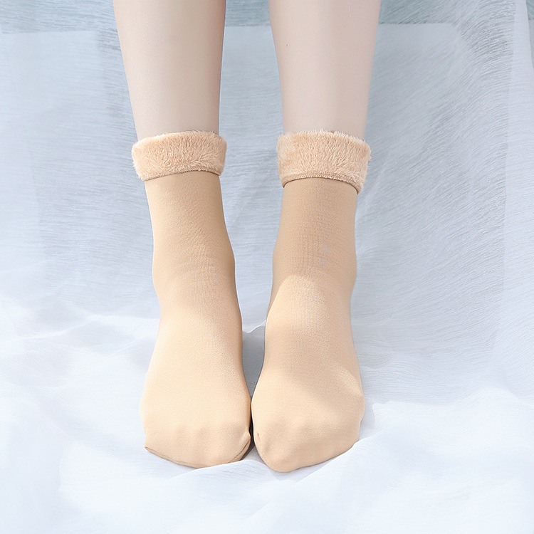 Velvet warm snow boots in the tube stockings home floor socks turn-up adjustable snow socks manufacturers