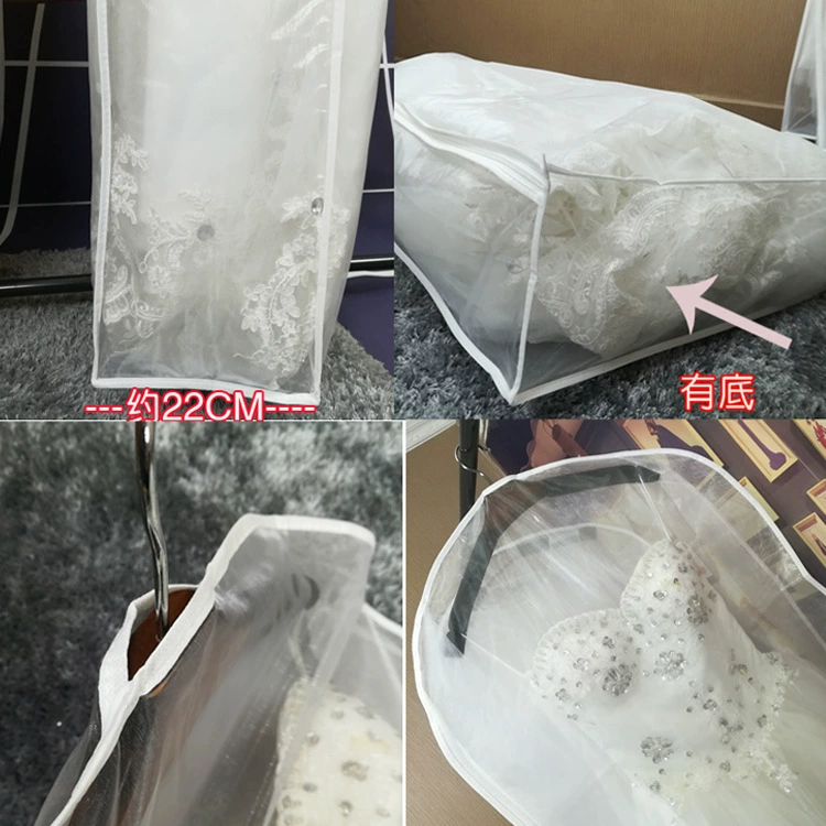 Wedding dress, long dustproof glass dust cover