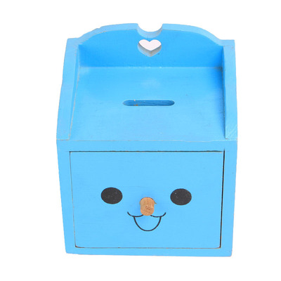 抽屉式壁挂存钱罐 木质储蓄罐零钱罐 创意装饰工艺品摆件|ms