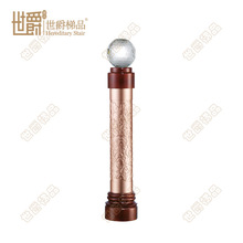 别墅楼梯扶手将军柱 铝合金浮雕玫瑰金楼梯起头柱大柱将军柱厂家